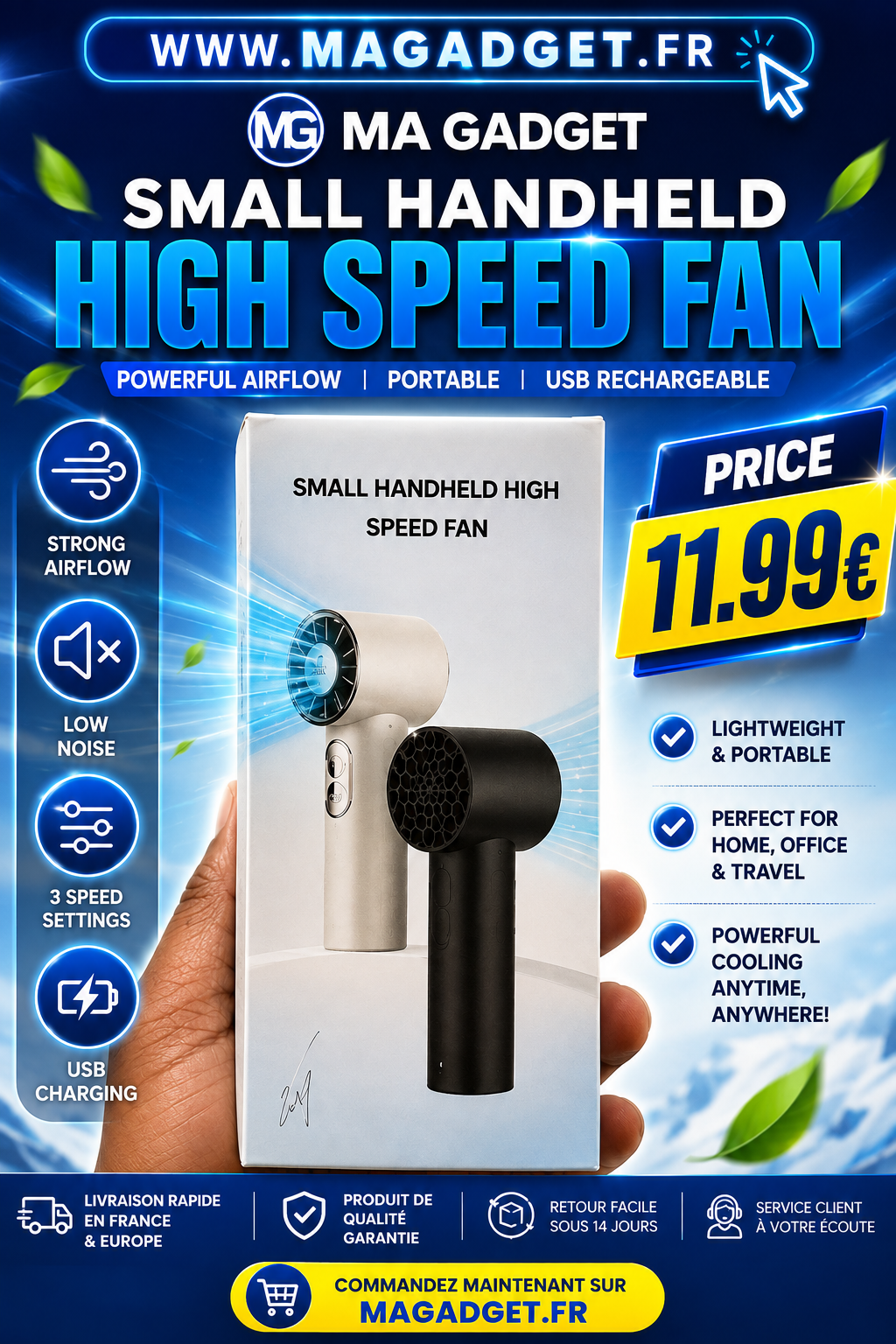 Portable Handheld-Speed Fan