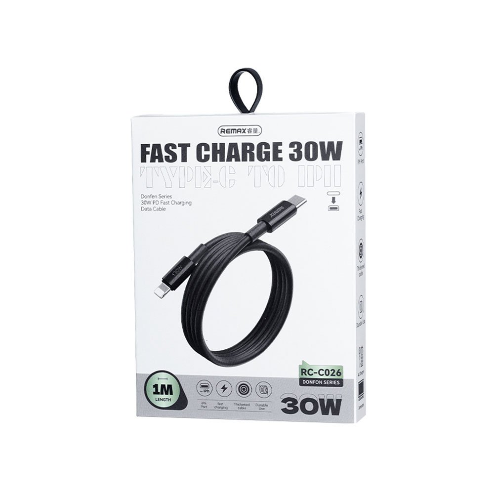 REMAX RC-C026 Donfon Series USB-C to Lightning 30W PD Fast Charging Cable – 1 Meter